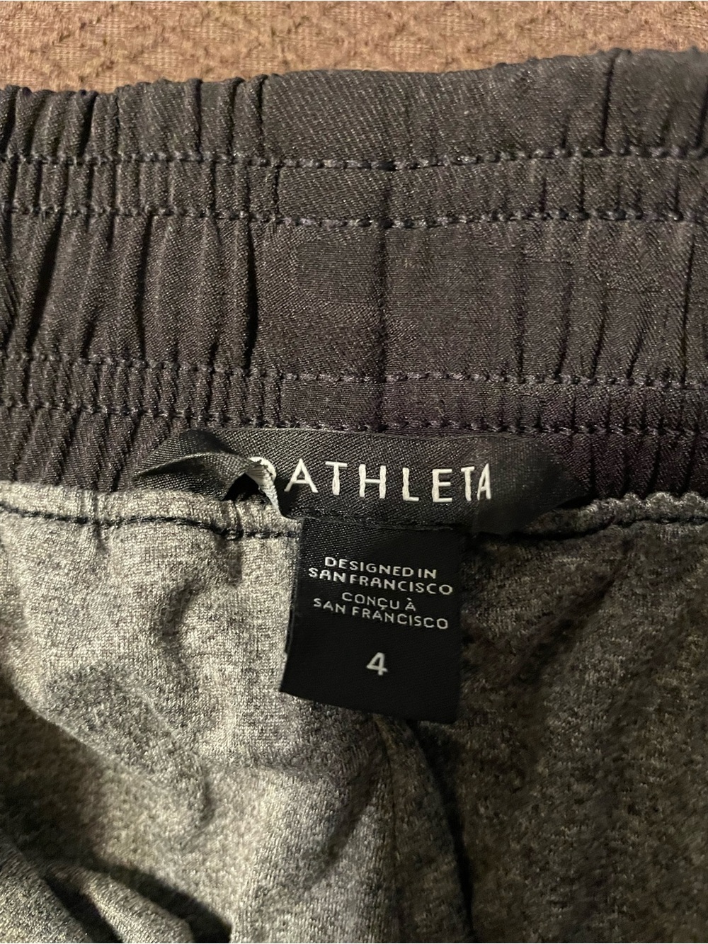 Athleta Grey Shorts with Black Elastic Waistband